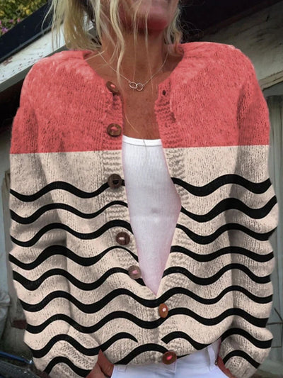 Mia - Floral Cardigan Knitted Jacket