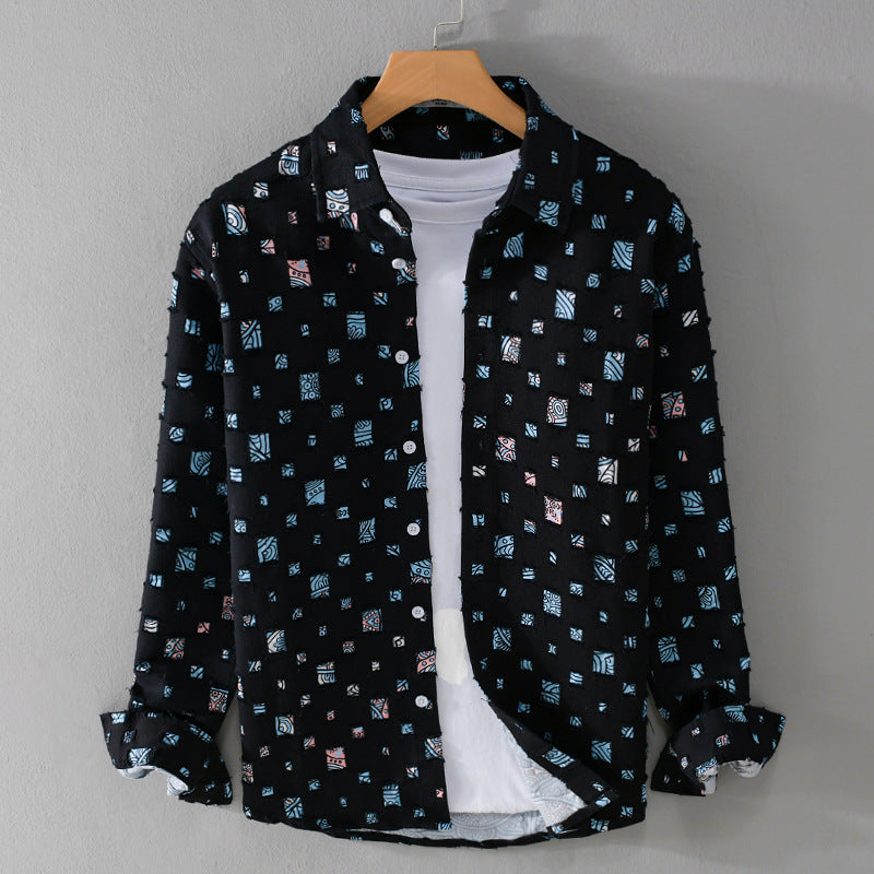Nazirah - Elegant Men Mosaic Shirt