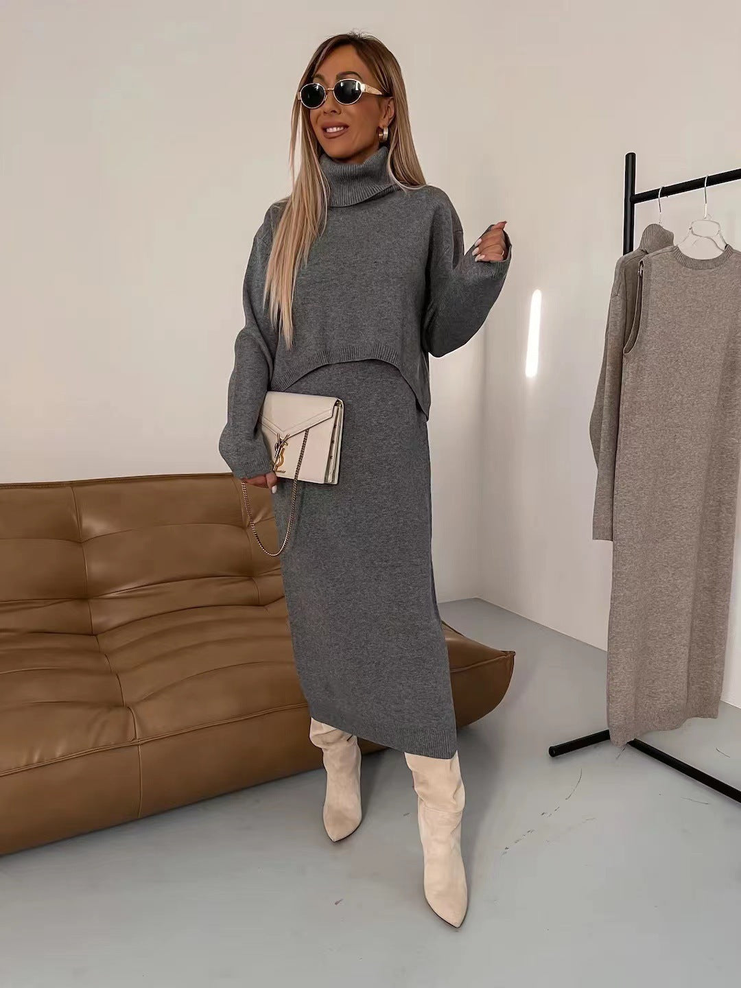 Solange - Sweater and Dress with matching turtleneck