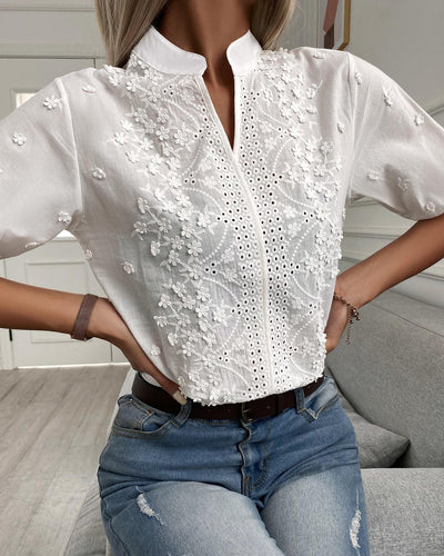 Liza | Sophisticated Timeless V-Neck Blouse