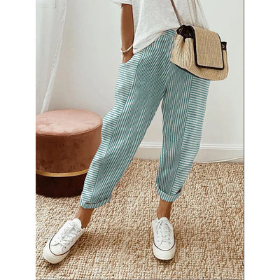 Lore | Striped Summer Cotton Trousers