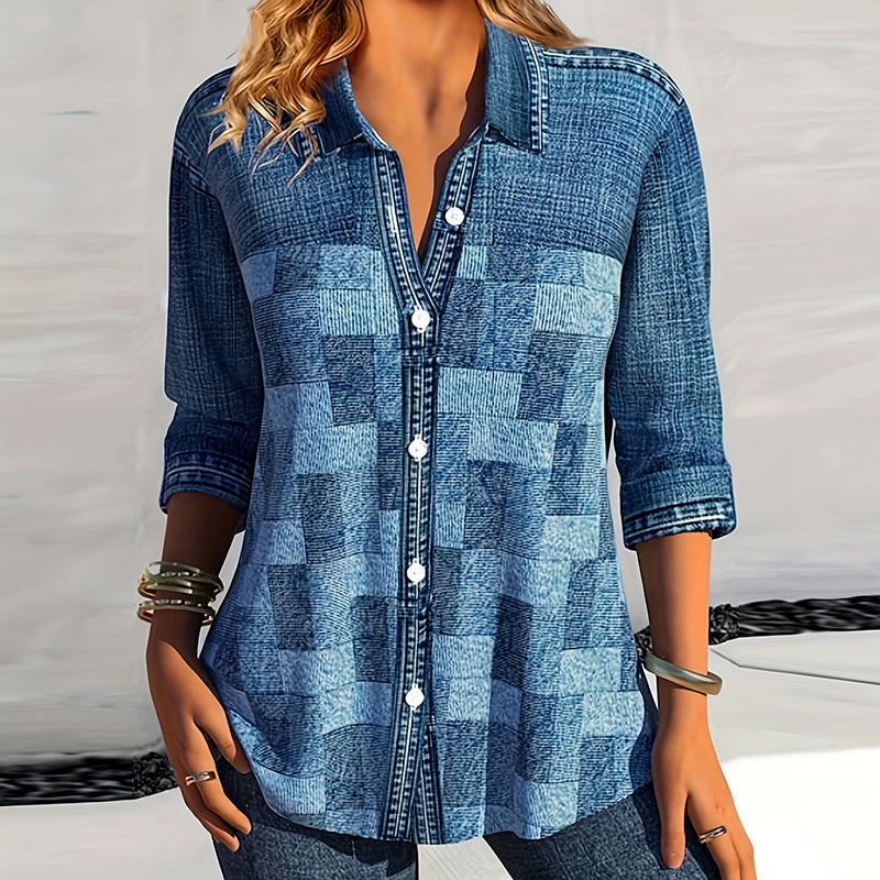 Aria | Elegant And Breathable Plaid Blouse