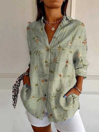 Amara | Casual Floral Breeze Button Shirt