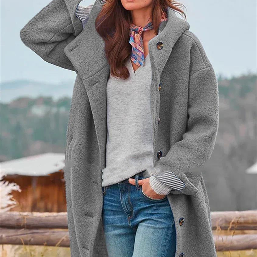 Emmy - Plain Color Fashion Coat