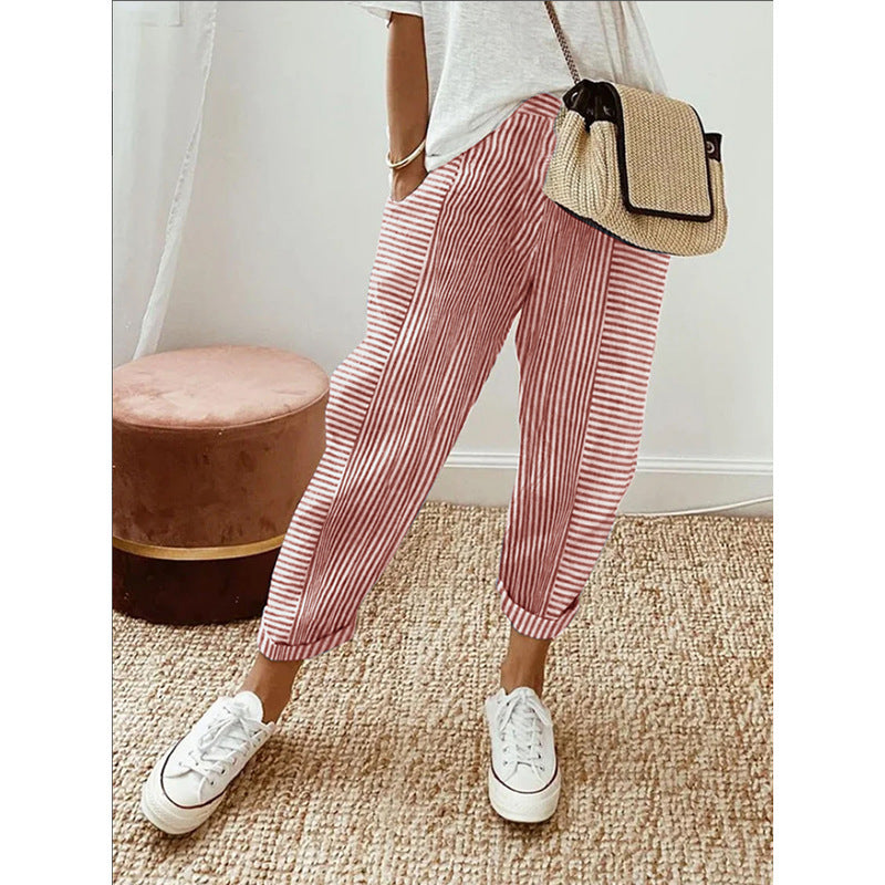Lore | Striped Summer Cotton Trousers
