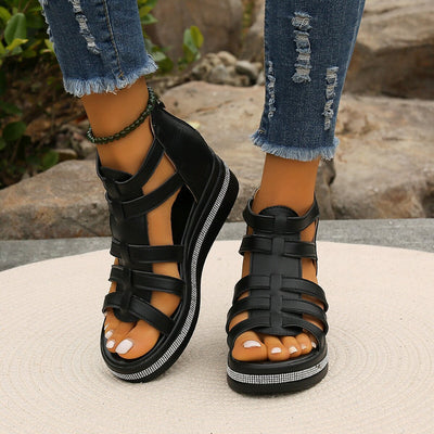 Ella – Elegant Summer Sandals Rhinestone Platform