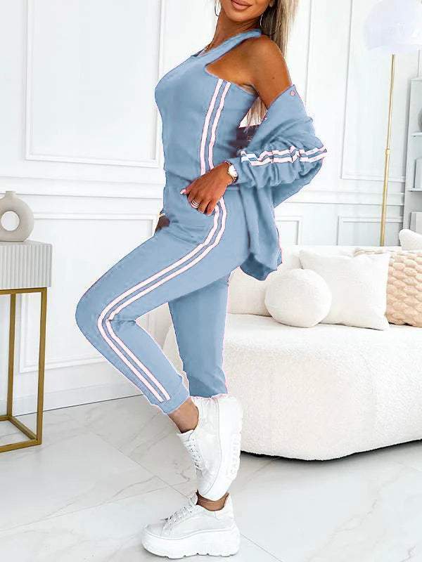 Freya - Striped Jacket, Vest & Pants