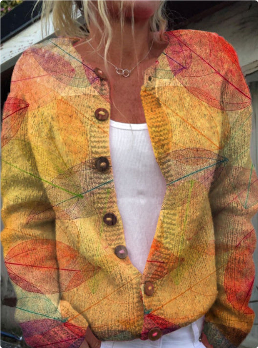 Mia - Floral Cardigan Knitted Jacket