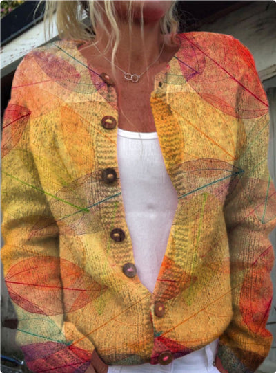 Mia - Floral Cardigan Knitted Jacket