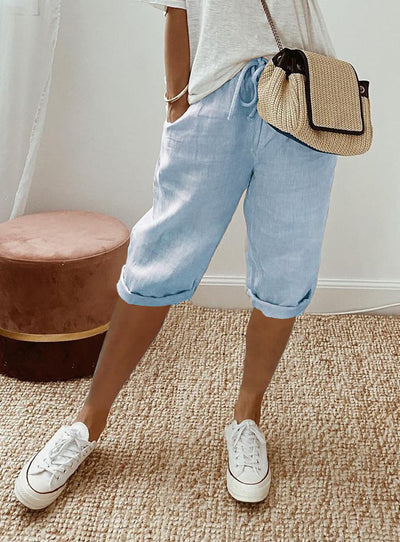 Selene - Cotton Pocket Summer Shorts