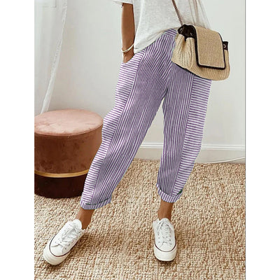 Lore | Striped Summer Cotton Trousers