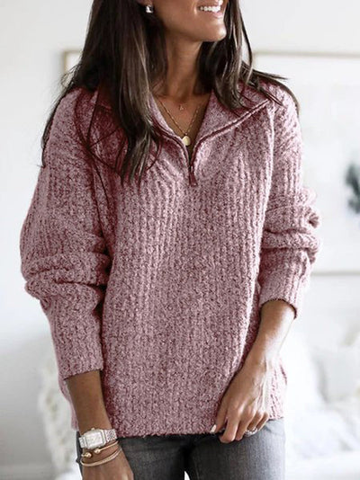 Gina | Knitted Sweater With Zipper