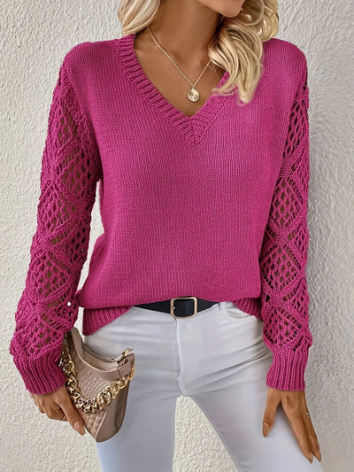 Catherine | Stylish V-Neck Sweater