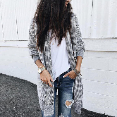 Waffle Texture Cardigan