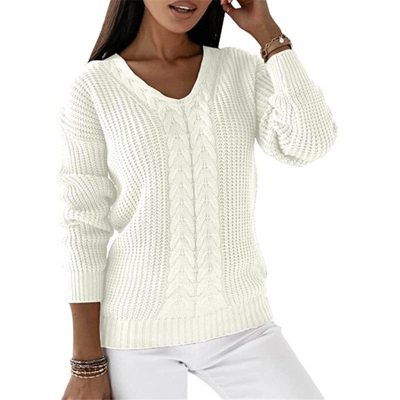 Solaine | Classic V-Neck Sweater