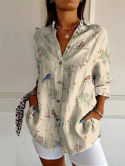 Amara | Casual Floral Breeze Button Shirt
