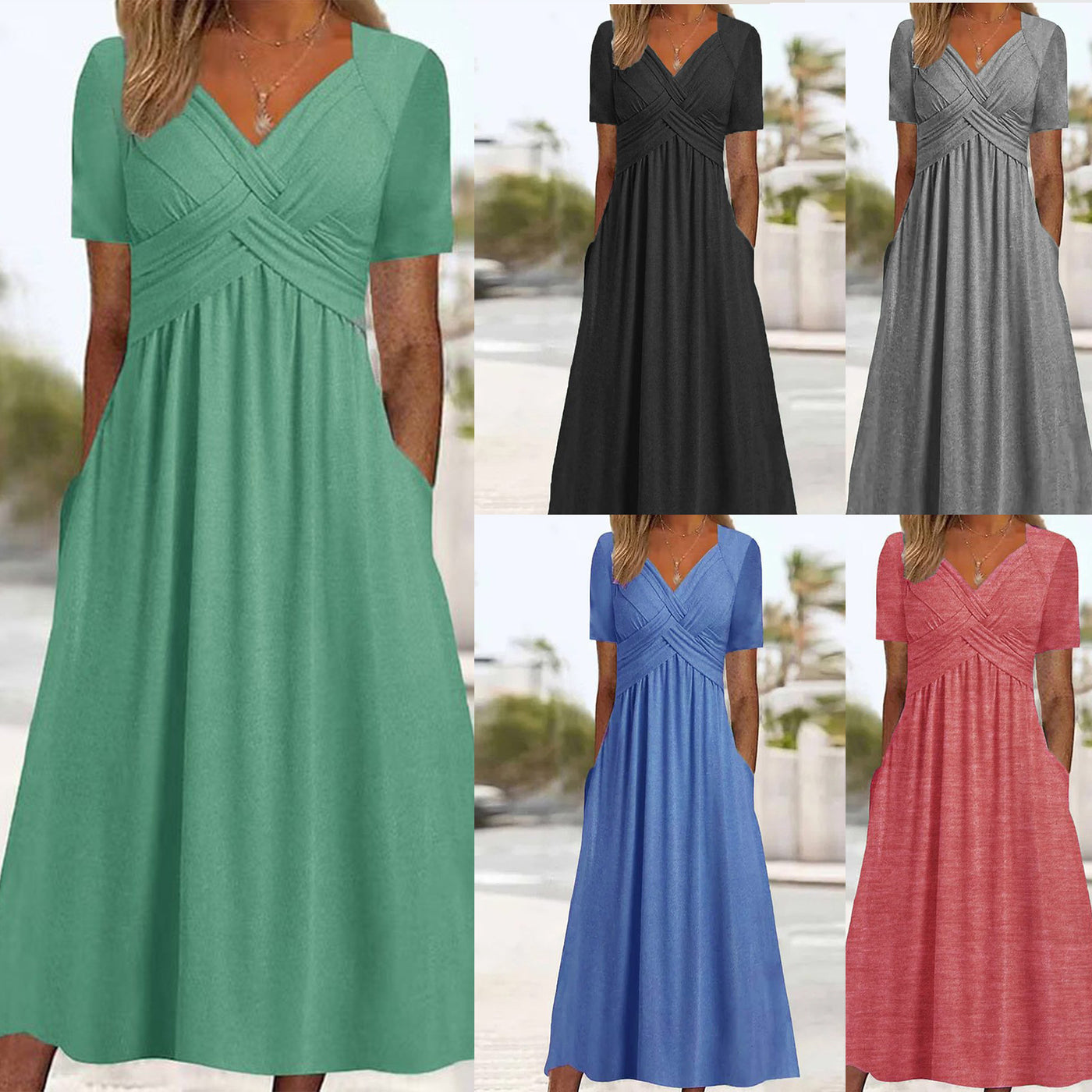 Jamaica | Elegant Midi Coverage Belly Dress