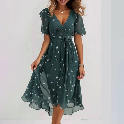 Priscilla | Elegant Summer Dress With Short Sleeves
