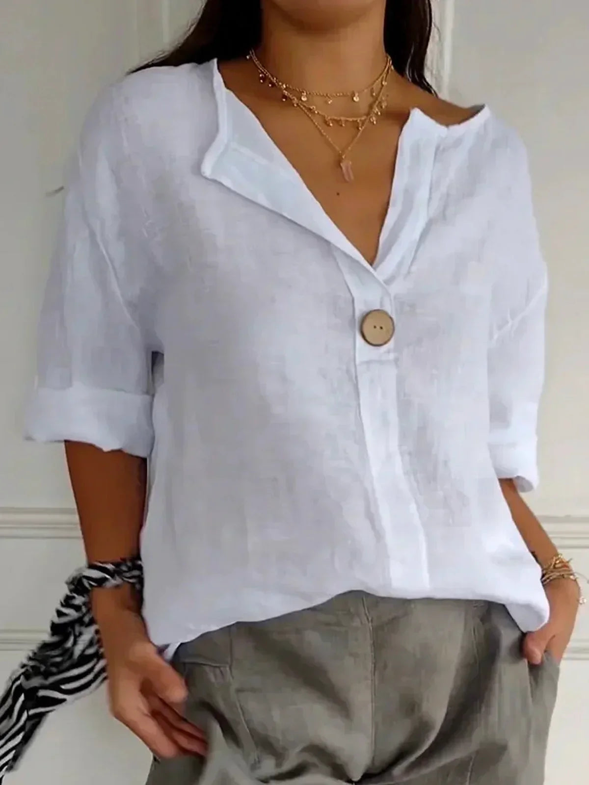 Mira | Casual V-Neck Blouse