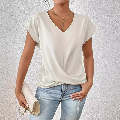 VOGUE V Neck Top: Afslappet og ubesværet sofistikering