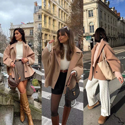 Loewie – Oversized Fur wool Coat Jacket