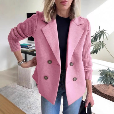 Harper | Lapel Button Jacket Sleeves Coat
