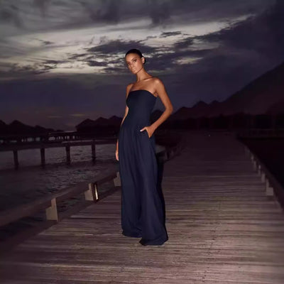 Anna | Slim Backless Wrap Jumpsuit