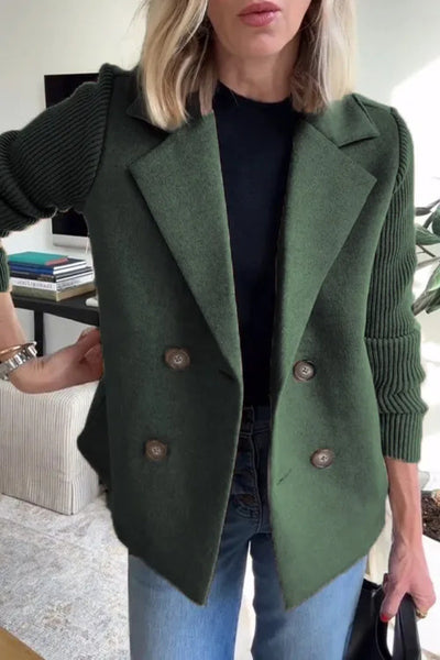 Harper | Lapel Button Jacket Sleeves Coat