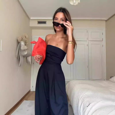 Anna | Slim Backless Wrap Jumpsuit