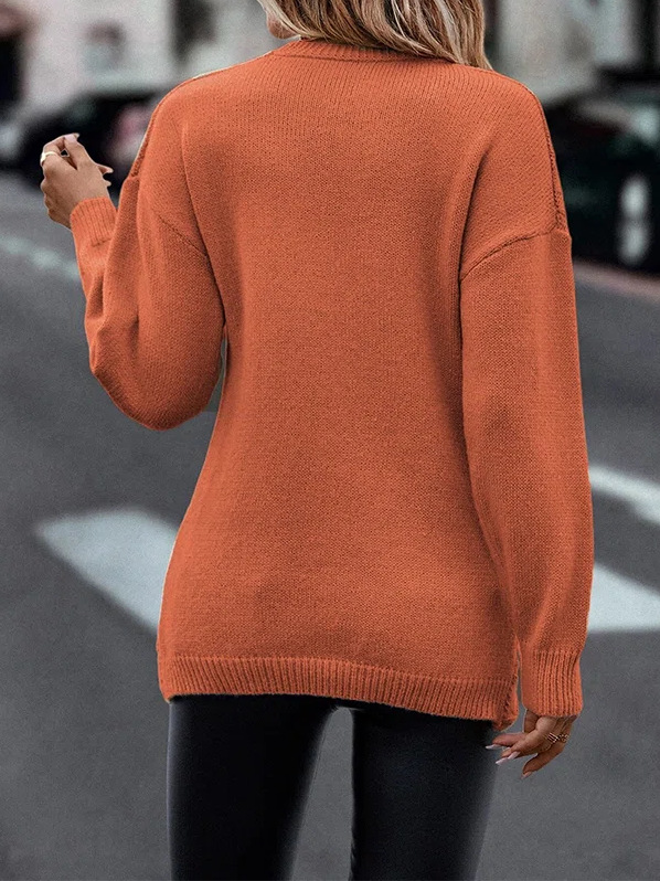 Mia -  V-Neck Long Sleeve Sweater