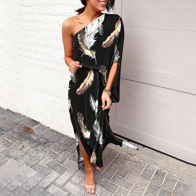 Lidia | One-Shoulder Floral Maxi Dress