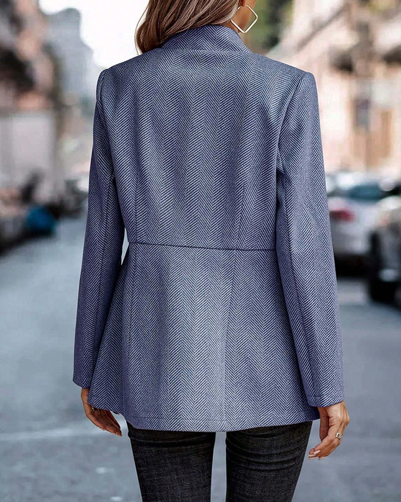 Amber - Modern Plain Long-Sleeved Blazer
