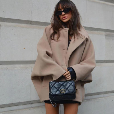 Loewie – Oversized Fur wool Coat Jacket