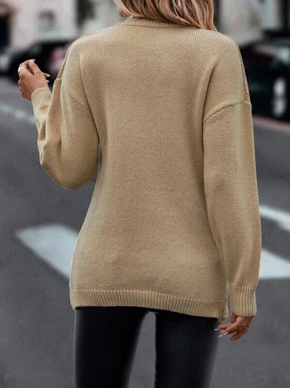Mia -  V-Neck Long Sleeve Sweater