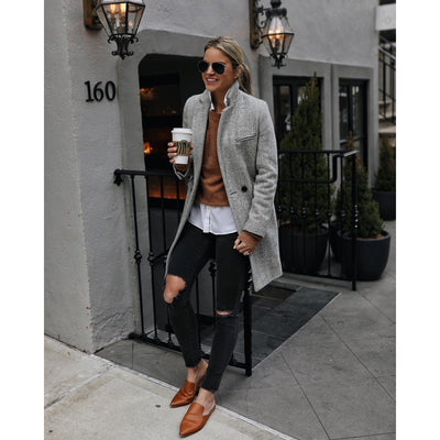 Outlook Button Down Textured Coat