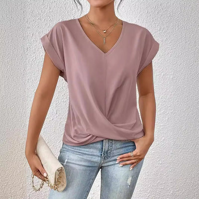 VOGUE V Neck Top: Afslappet og ubesværet sofistikering