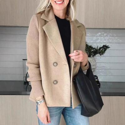 Harper | Lapel Button Jacket Sleeves Coat