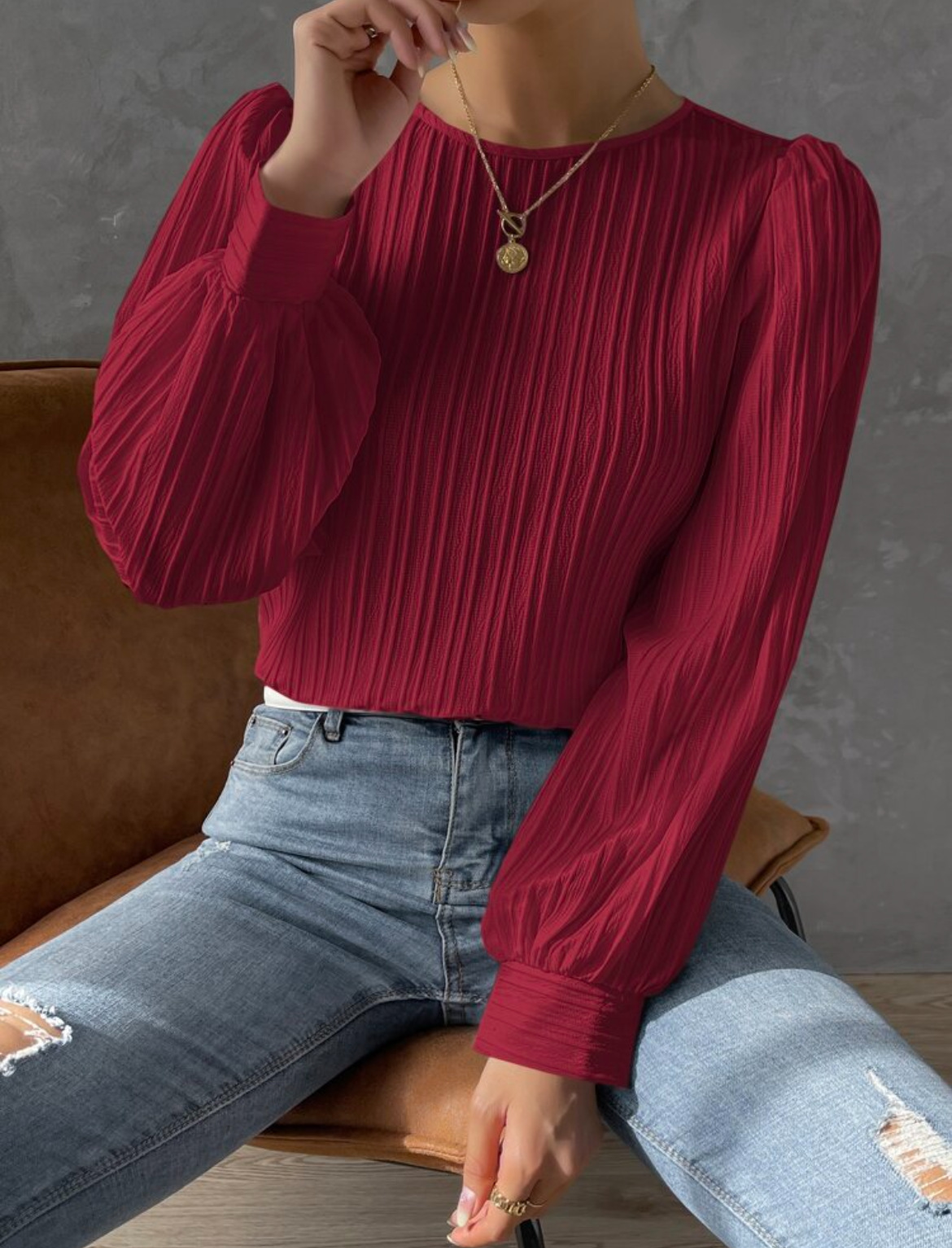 Samantha - Elegant Sleeve Detail Top