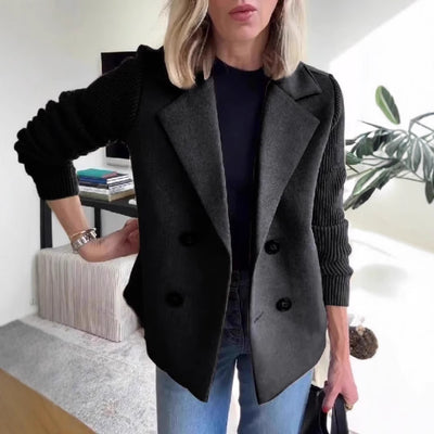 Harper | Lapel Button Jacket Sleeves Coat