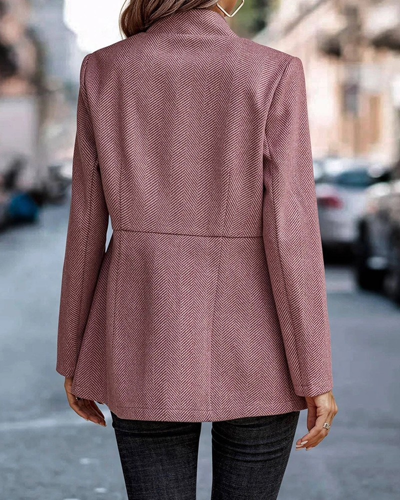 Amber - Modern Plain Long-Sleeved Blazer