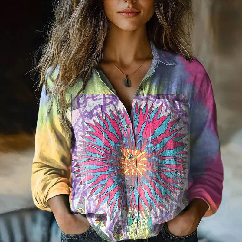 Mira | Casual Printed Vintage Blouse