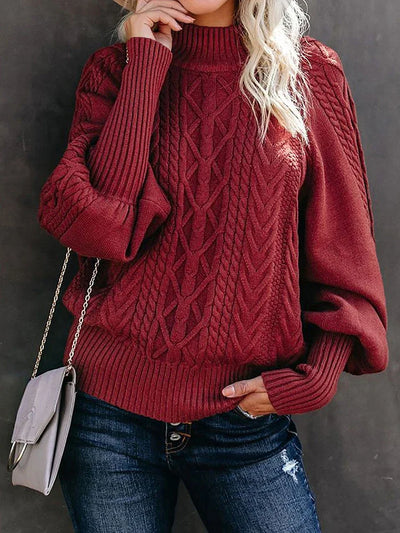 Eliane | Sculpted Cable Knit Sweater