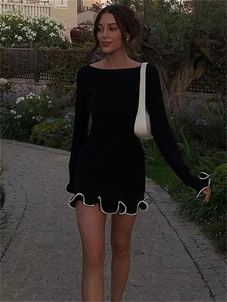 Olivia | Slim Fashion Ruffled Mini Dress