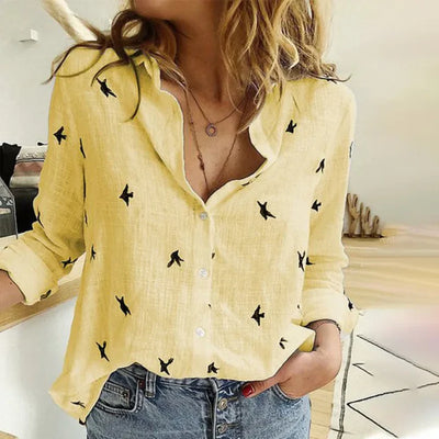 Cathy | Cotton Long Sleeve Button Shirt