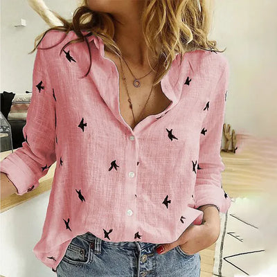 Cathy | Cotton Long Sleeve Button Shirt