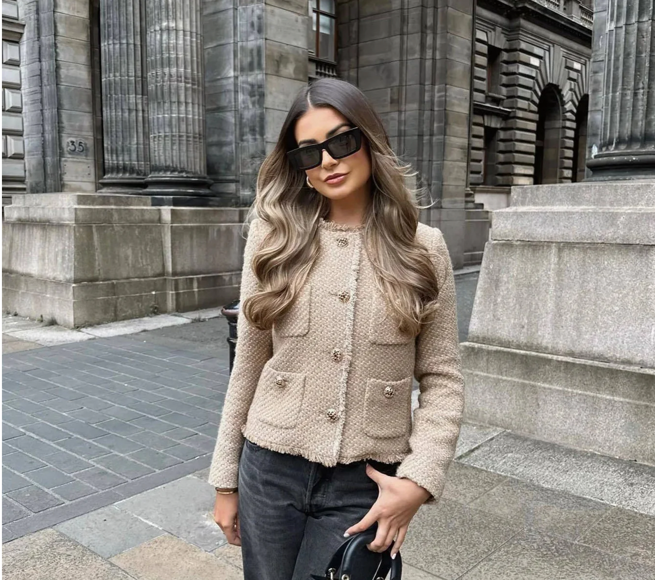 Bella | City Chic Tweed Jacket