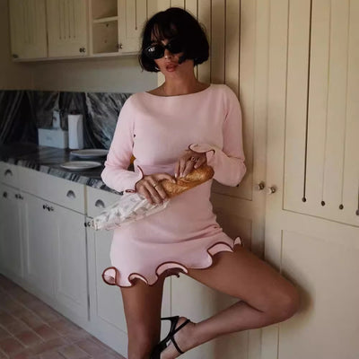 Olivia | Slim Fashion Ruffled Mini Dress