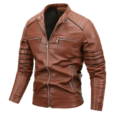 Motorrad Herren Samtjacke Leder