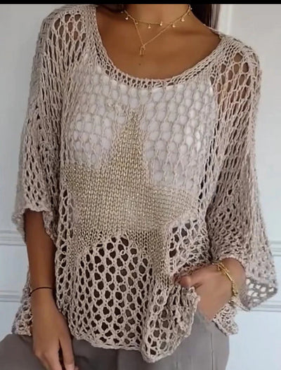 Jiah | Fashion Starry Knit Top