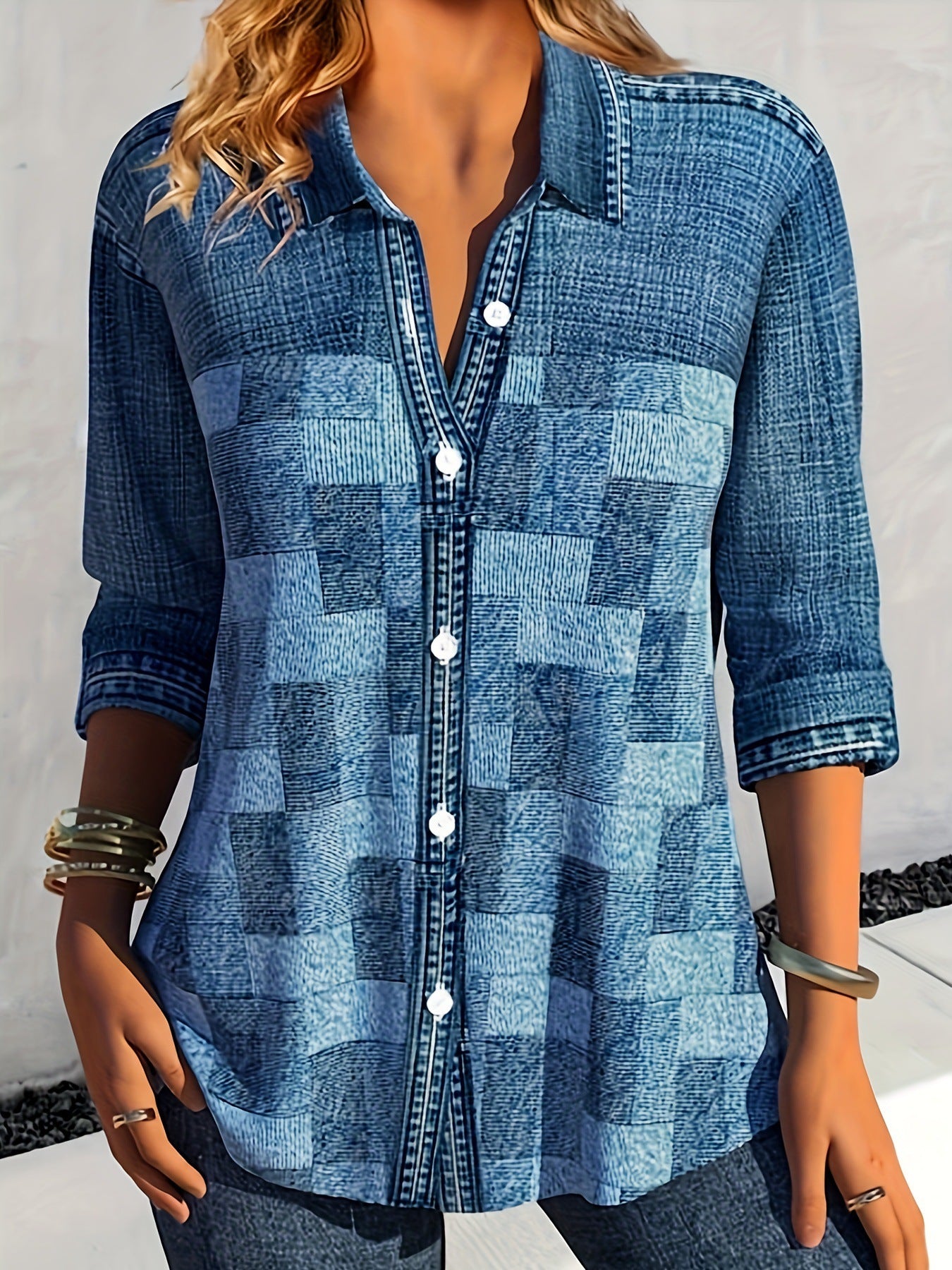 Aria | Elegant And Breathable Plaid Blouse